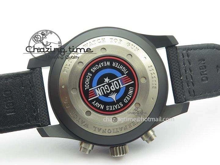 MIROTIME 0414 Pilot Chrono IW388003 Real Ceramic V6F Best Edition Green Markers On Black Nylon Strap A Effortless 7283